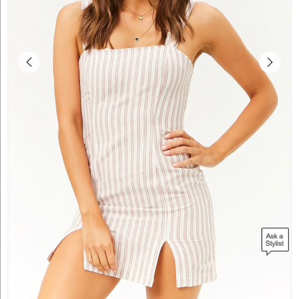 Striped Double Knotched Dress